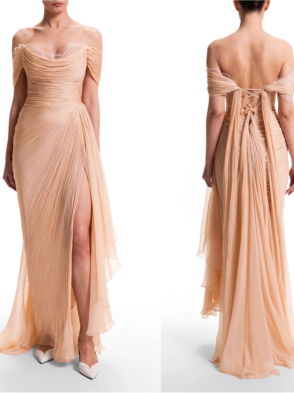 Maria Lucia Hohan Dalia Mousseline Silk Maxi Dress Blossom US 6